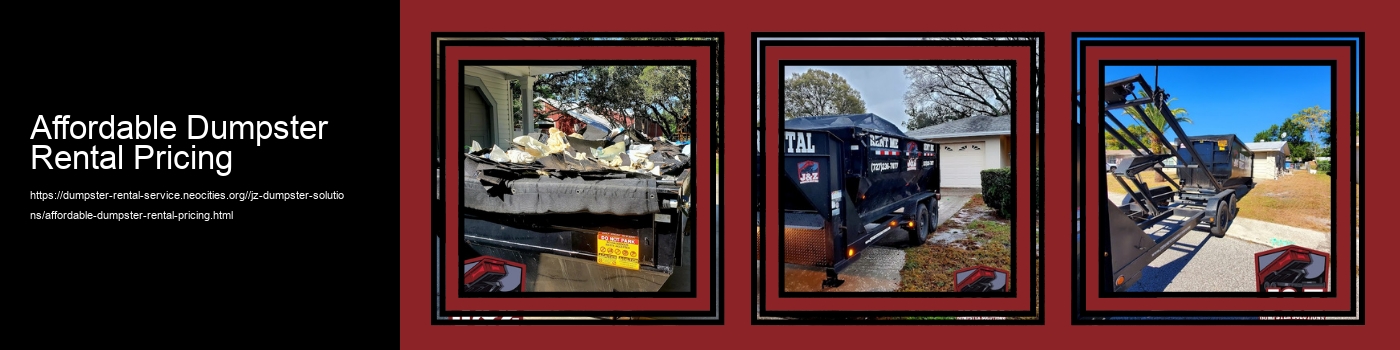 Affordable Dumpster Rental Pricing