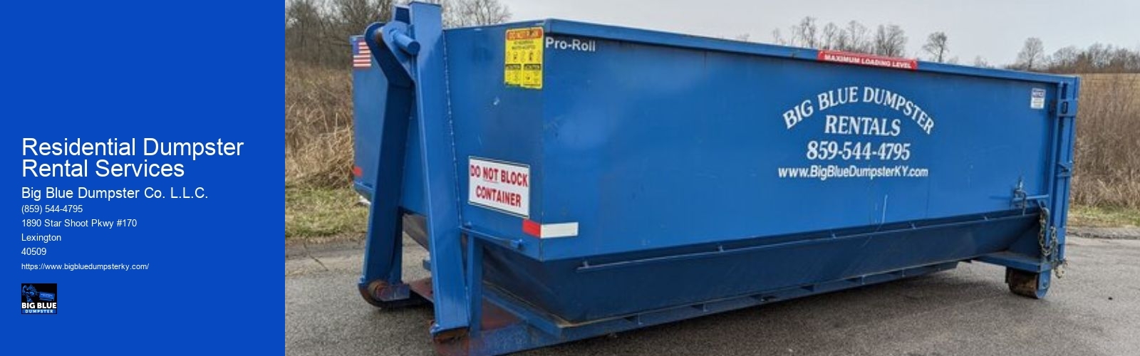 Residential Dumpster Rental Services