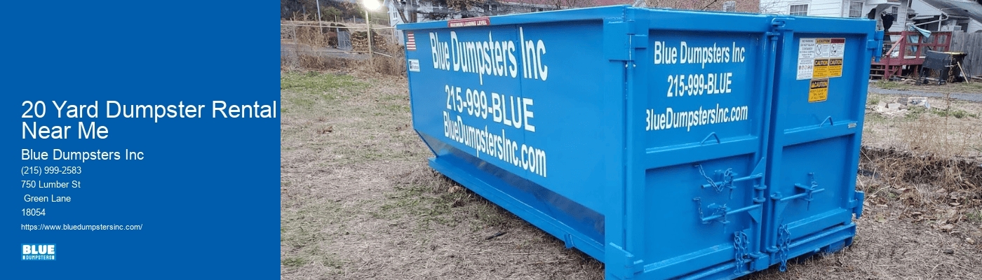 20 Yard Dumpster Rental Near Me