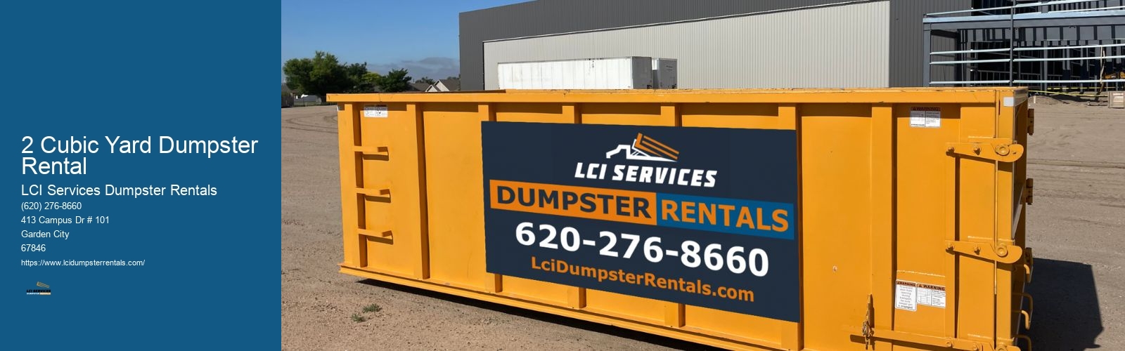 2 Cubic Yard Dumpster Rental