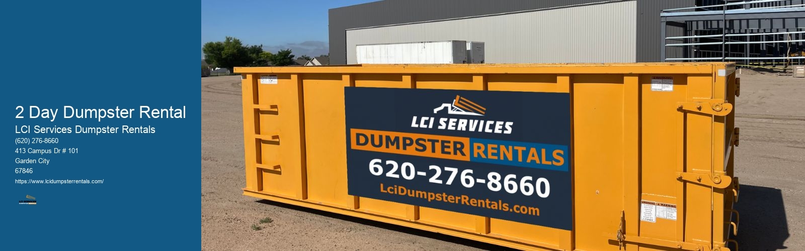 2 Day Dumpster Rental