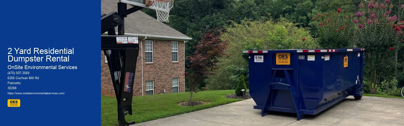 2 Yard Residential Dumpster Rental