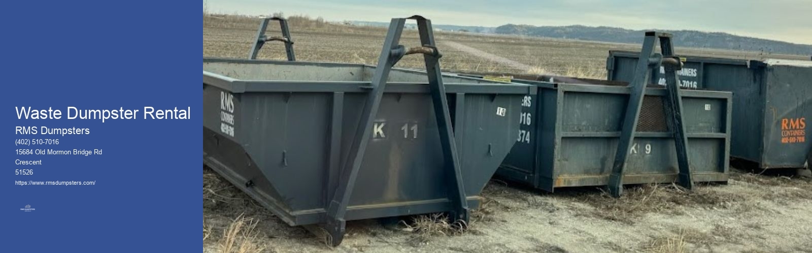 Waste Dumpster Rental RMS Dumpsters Waste Dumpster Rental