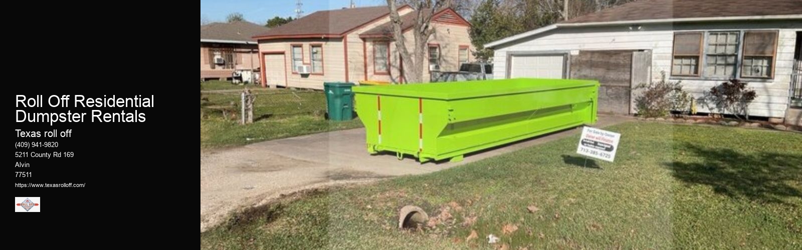 Roll Off Residential Dumpster Rentals